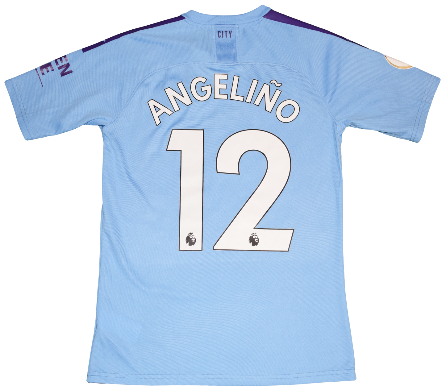 Angelino Match Issued Manchester City 2019/20 Authentic Player Version Home kit Small