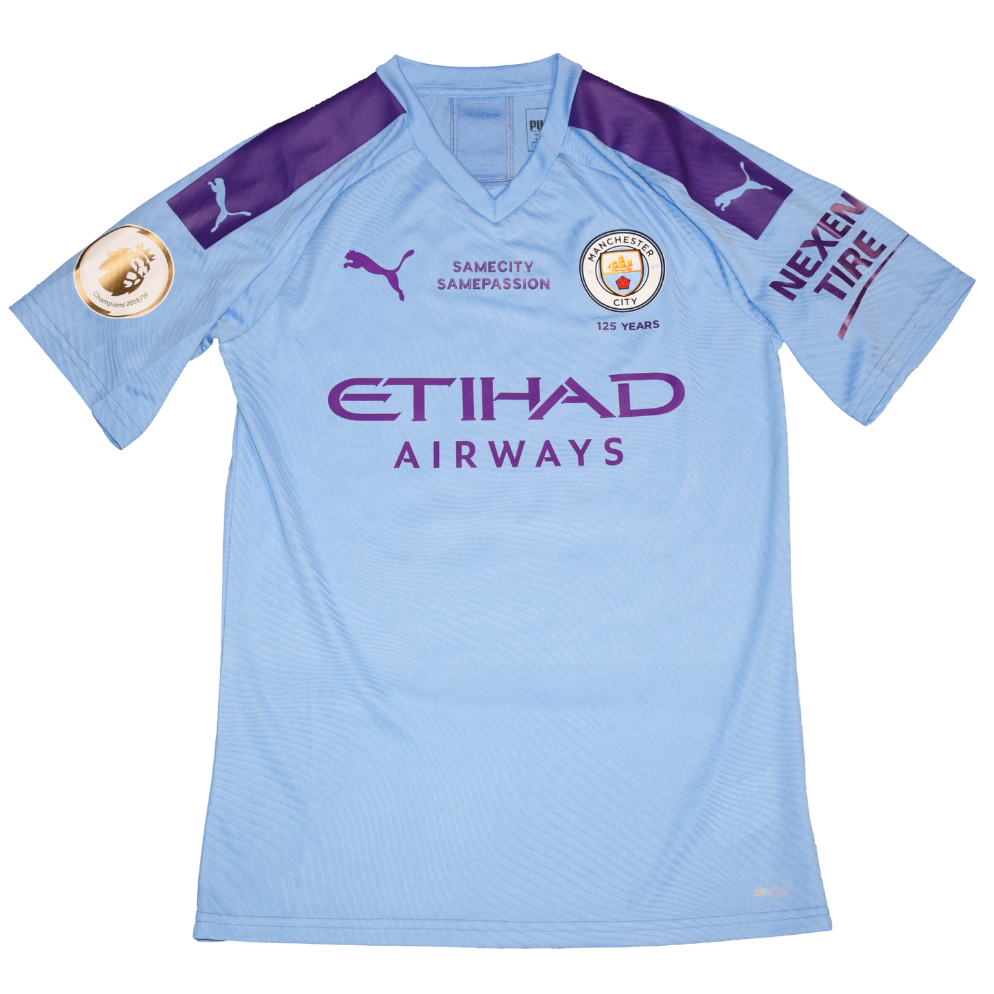 Angelino Match Issued Manchester City 2019/20 Authentic Player Version Home kit Small