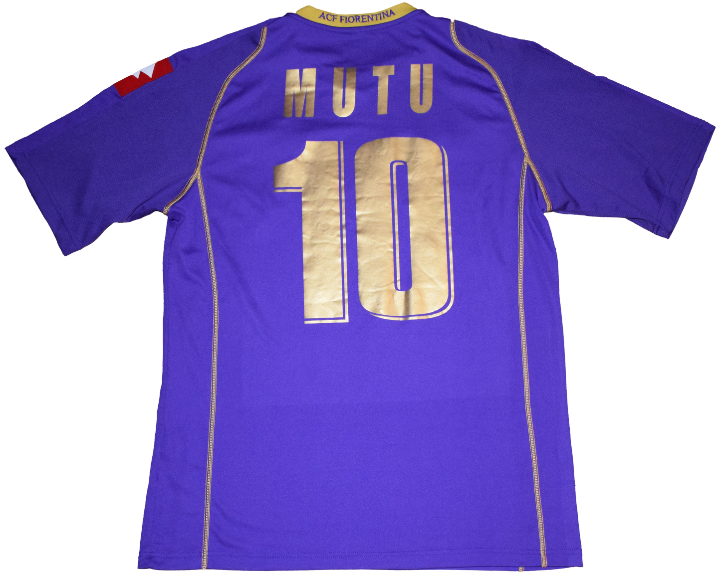 Fiorentina 2008/09 Home kit with Official Mutu Print Large