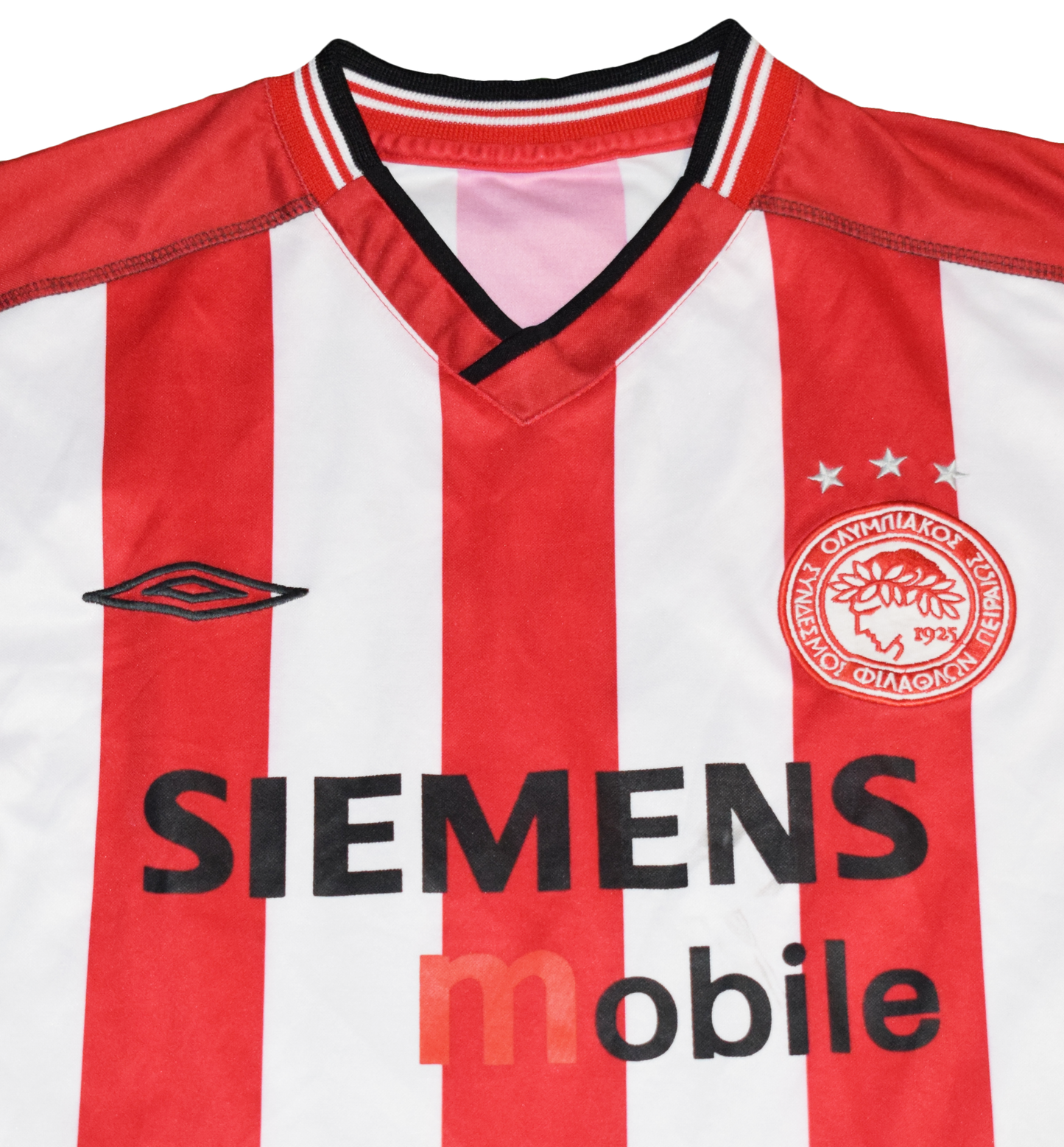 Olympiacos 2002/03 Home kit with Official Stoltidis Print Medium