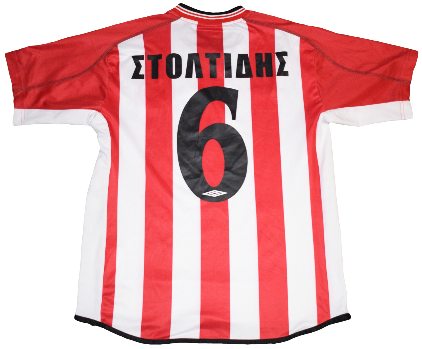 Olympiacos 2002/03 Home kit with Official Stoltidis Print Medium