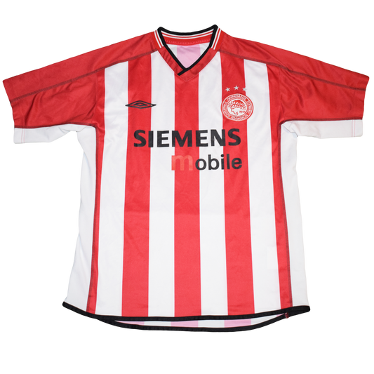 Olympiacos 2002/03 Home kit with Official Stoltidis Print Medium
