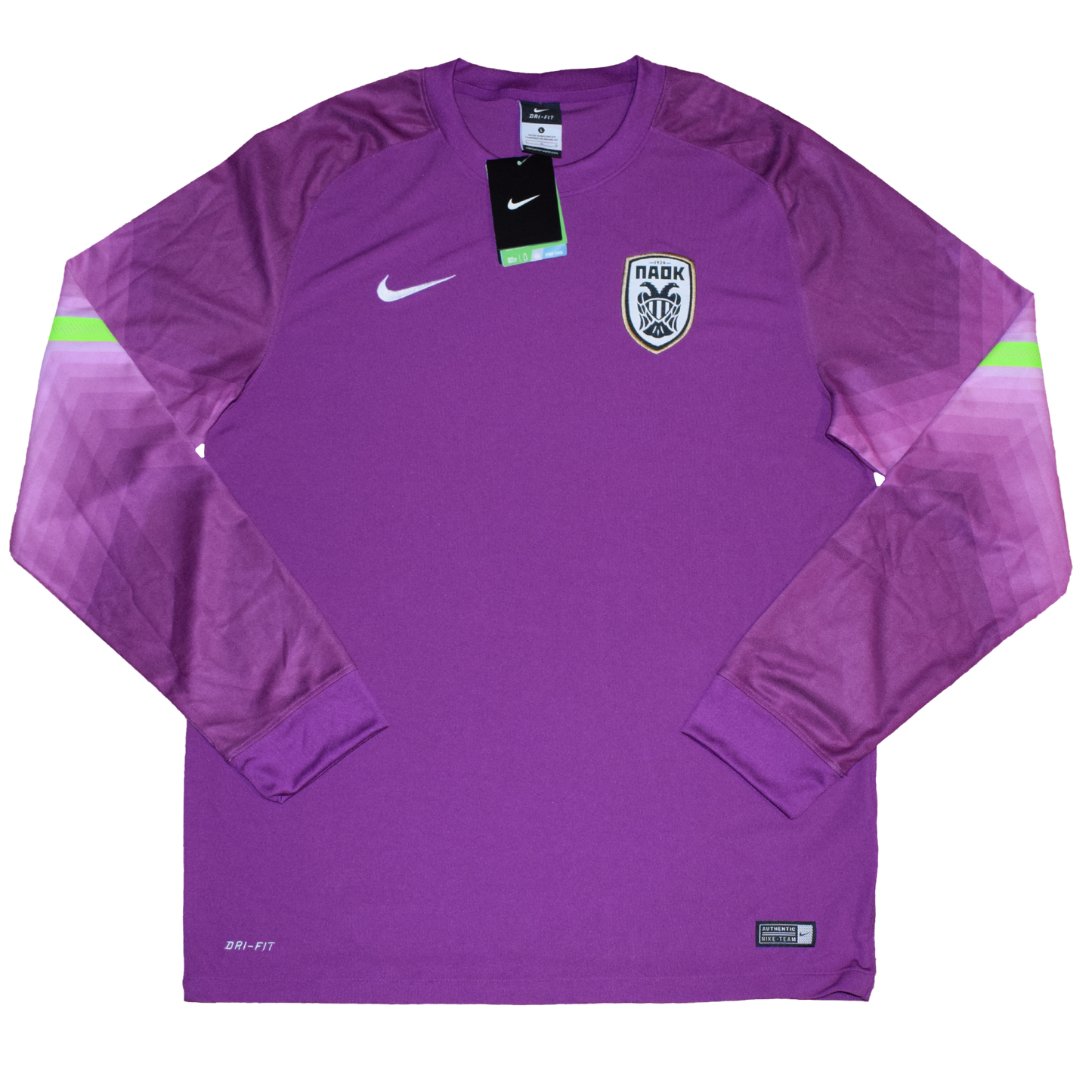 PAOK 2014/15 Goalkeeper kit Longsleeve Large BNWT