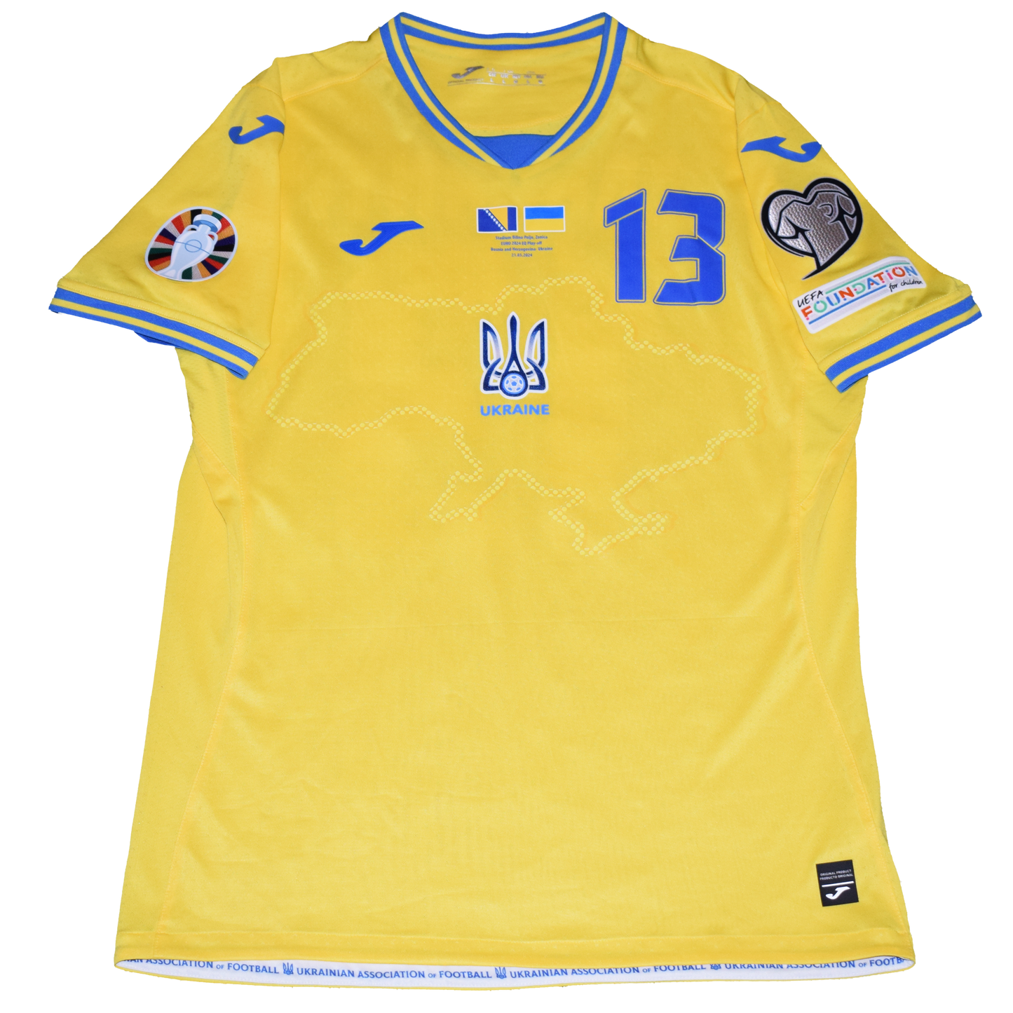 Zabarnyi Matchworn Ukraine 2024 Home kit Large