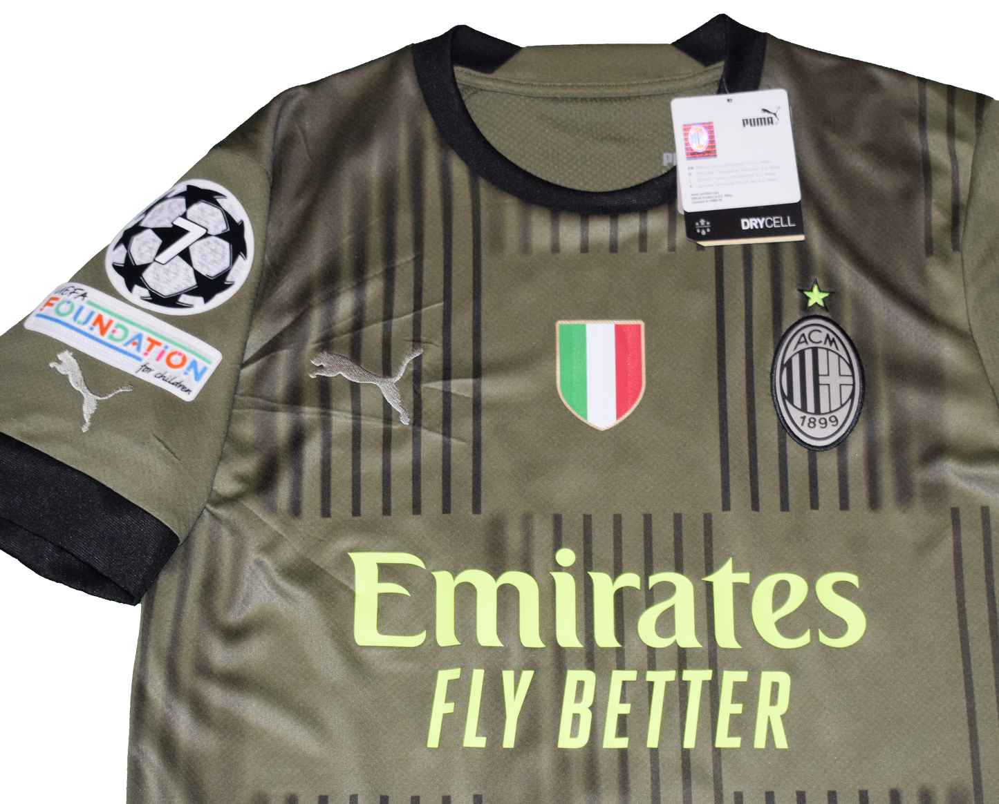 AC Milan 2022/23 Τρίτη Εμφάνιση με επίσημο τύπωμα Tonali Small BNWT