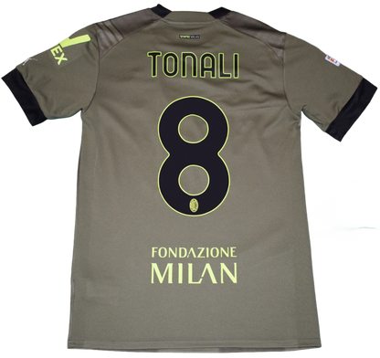 AC Milan 2022/23 Τρίτη Εμφάνιση με επίσημο τύπωμα Tonali Small BNWT