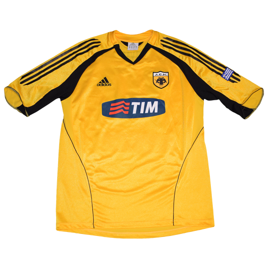 AEK Athens 2005/06 Home kit with Official Koutroumanos Print XL