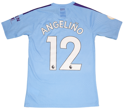 Angelino Match Issued Manchester City 2019/20 Authentic Player Version Home kit Small