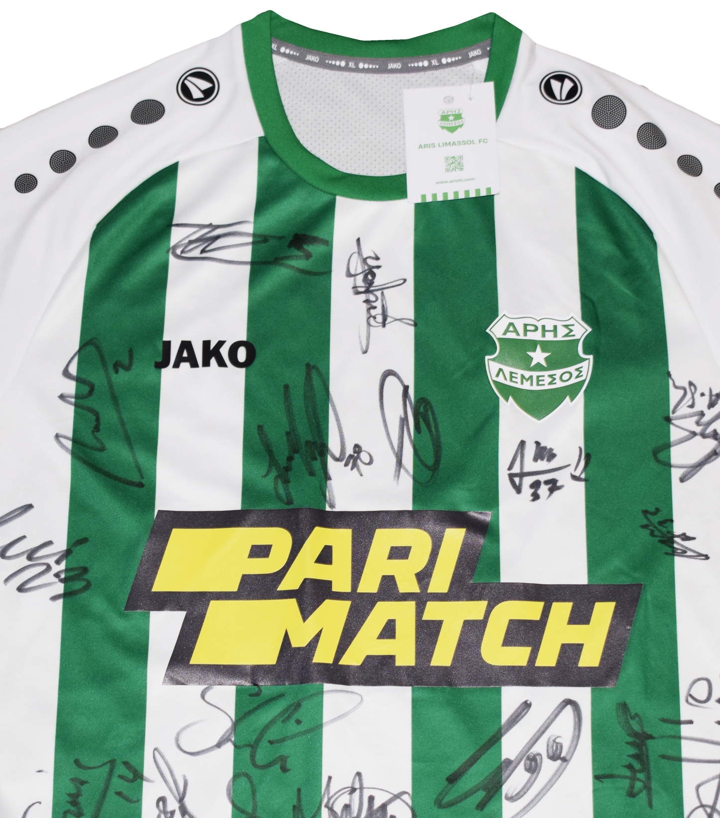 Aris Limassol 2022/23 Home kit Signed XL BNWT