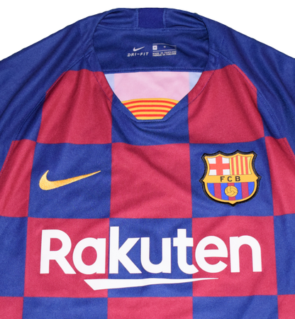 Barcelona 2019/20 Home kit with Official Suarez Print Medium