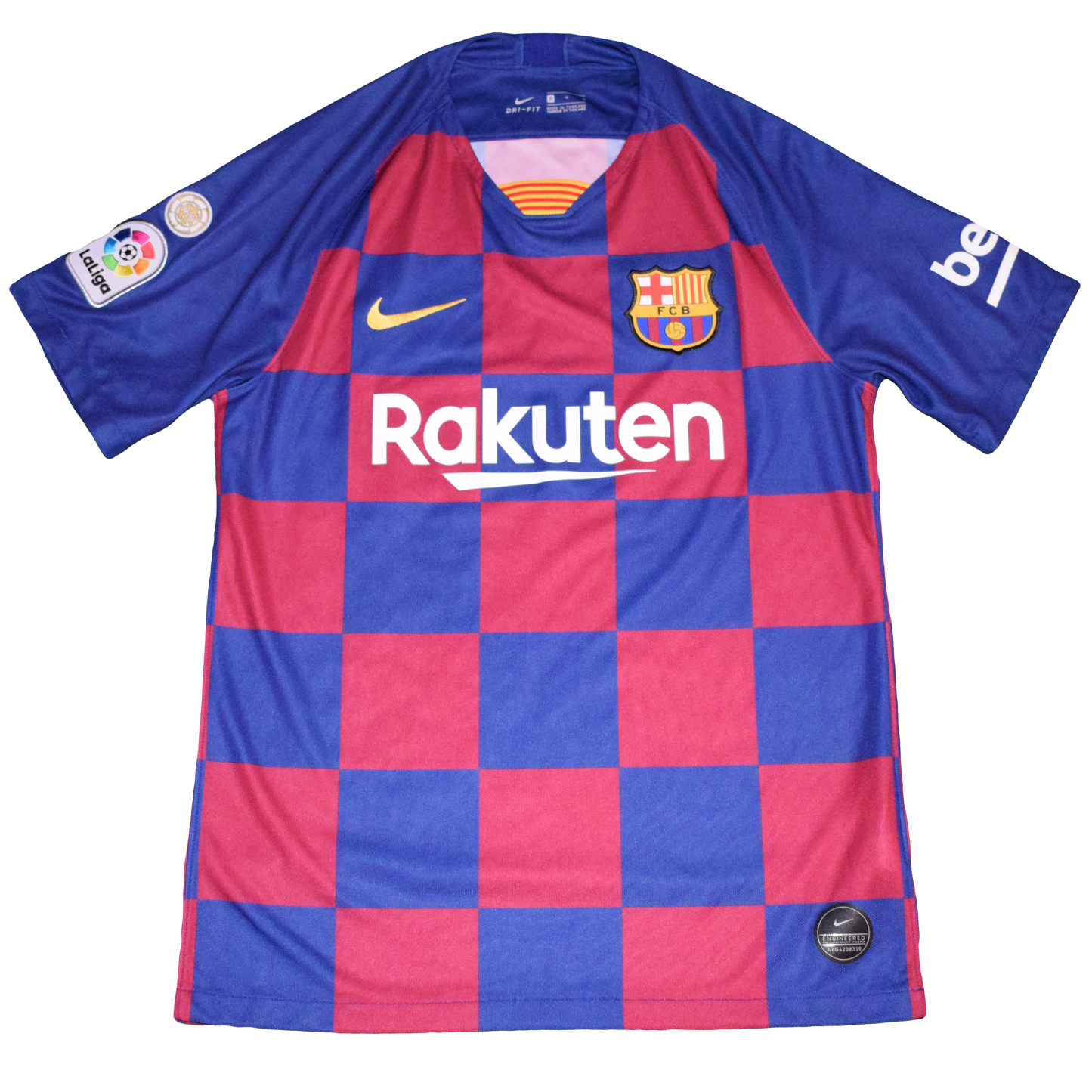 Barcelona 2019/20 Home kit with Official Suarez Print Medium