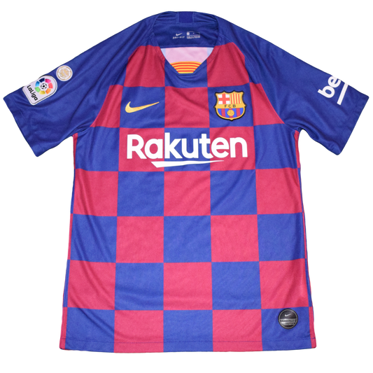 Barcelona 2019/20 Home kit with Official Suarez Print Medium