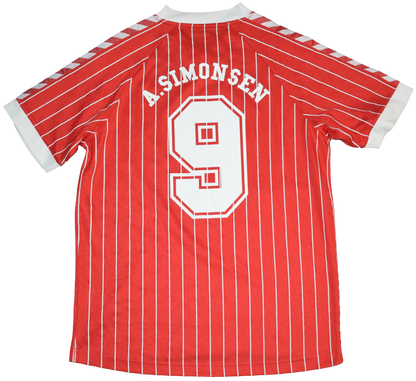 Denmark 1982 Home kit Remastered with Official Simonsen Print Medium