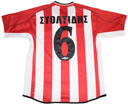 Olympiacos 2002/03 Home kit with Official Stoltidis Print Medium