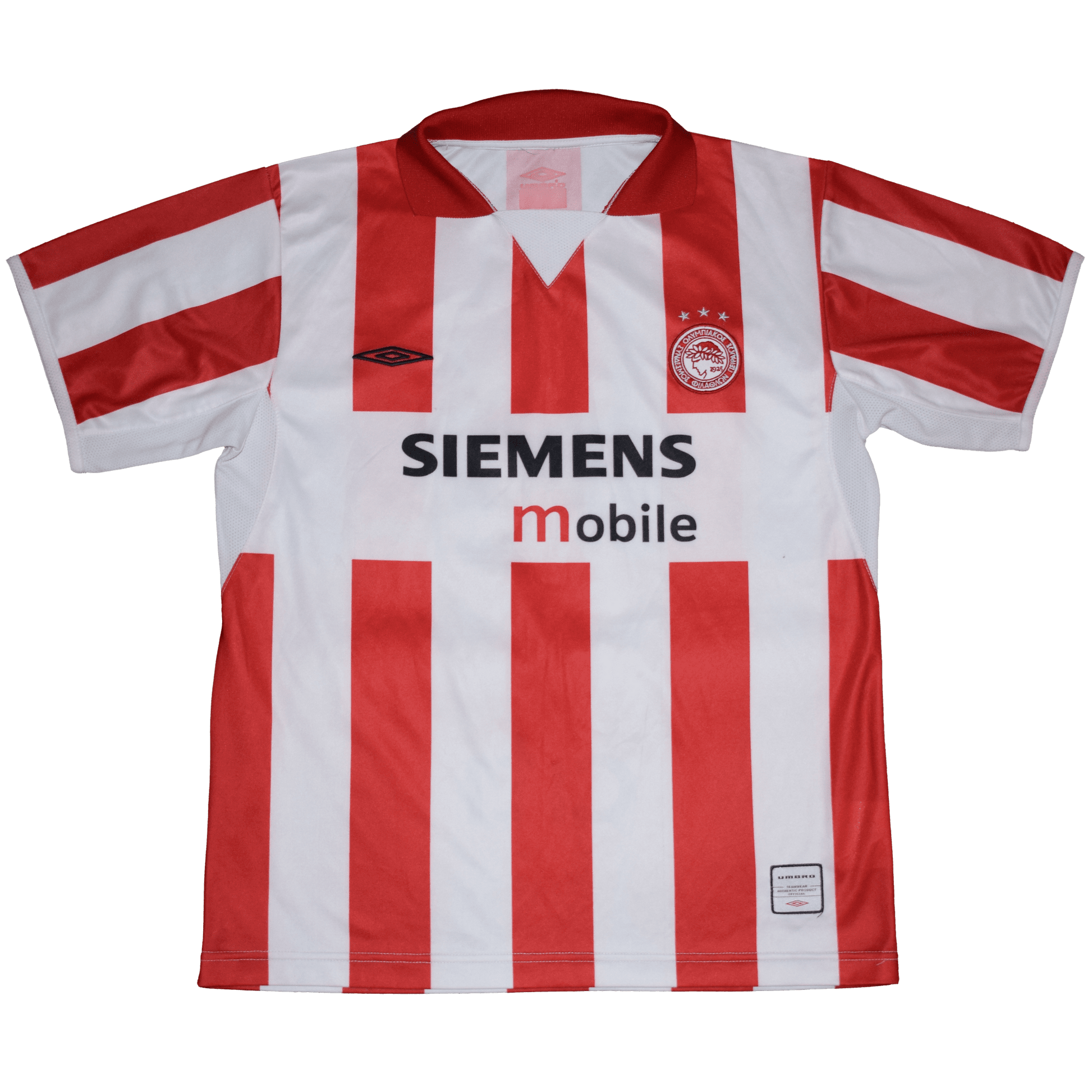 Olympiacos 2004/05 Home kit with Official Rivaldo Print Small