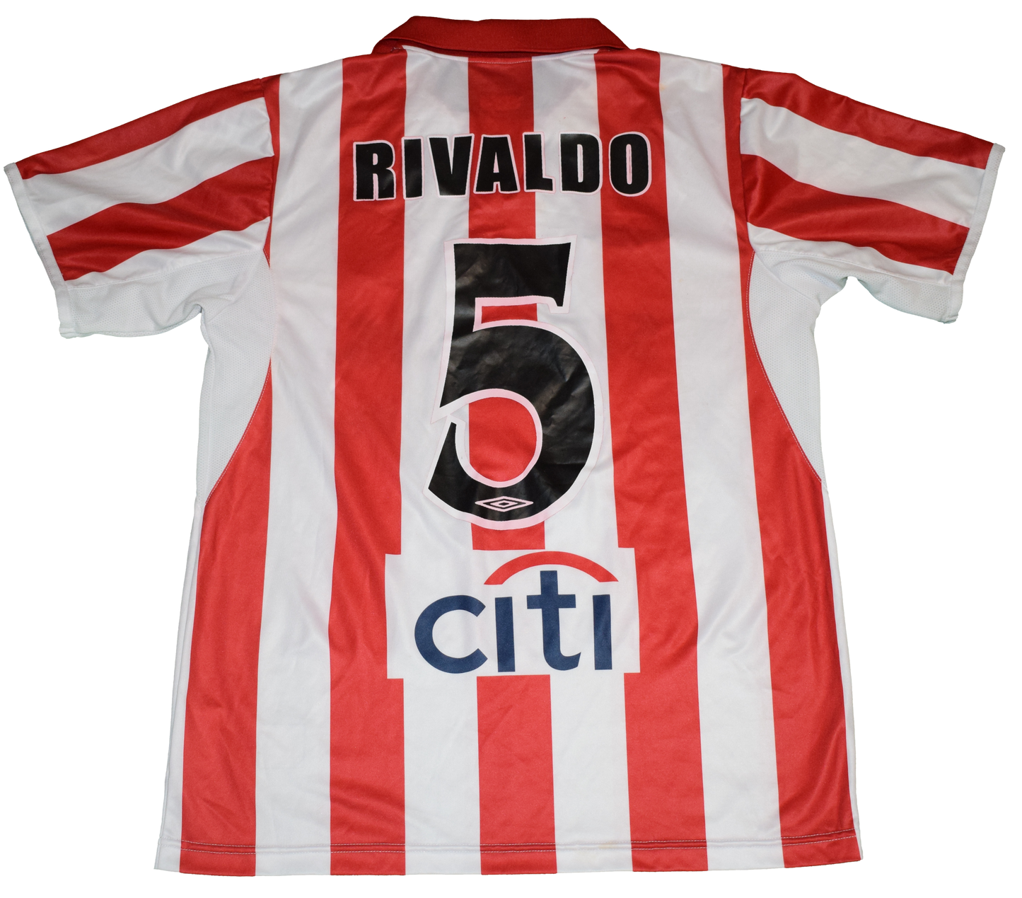 Olympiacos 2004/05 Home kit with Official Rivaldo Print Medium