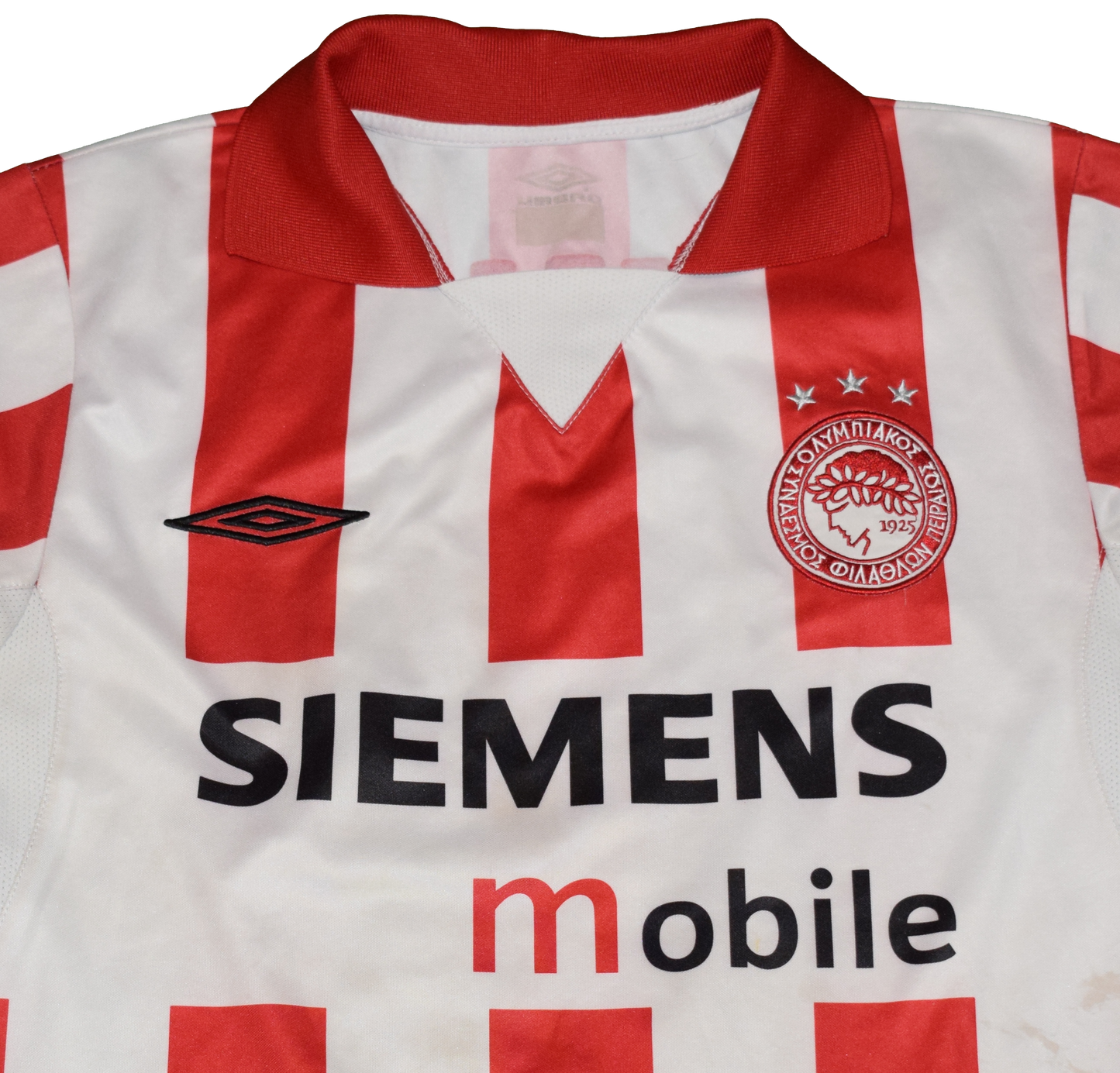 Olympiacos 2004/05 Home kit with Official Rivaldo Print Small