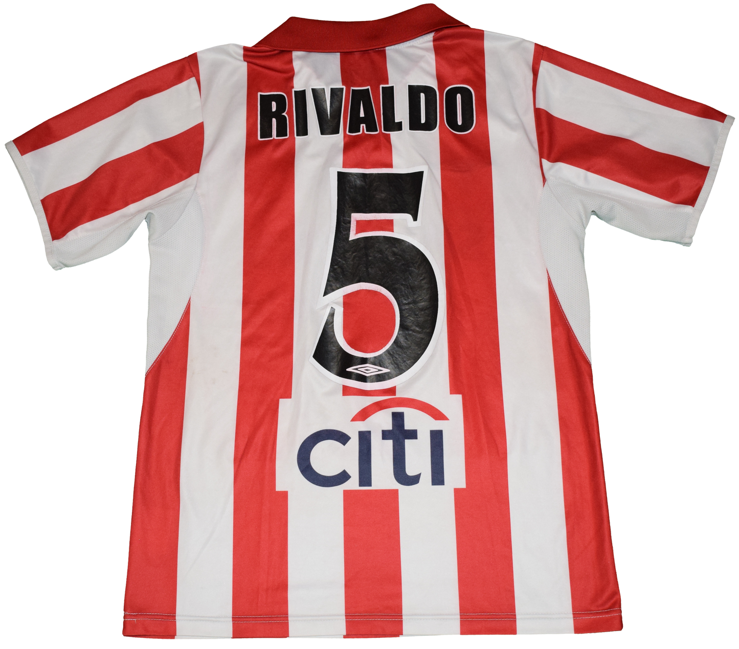 Olympiacos 2004/05 Home kit with Official Rivaldo Print Small