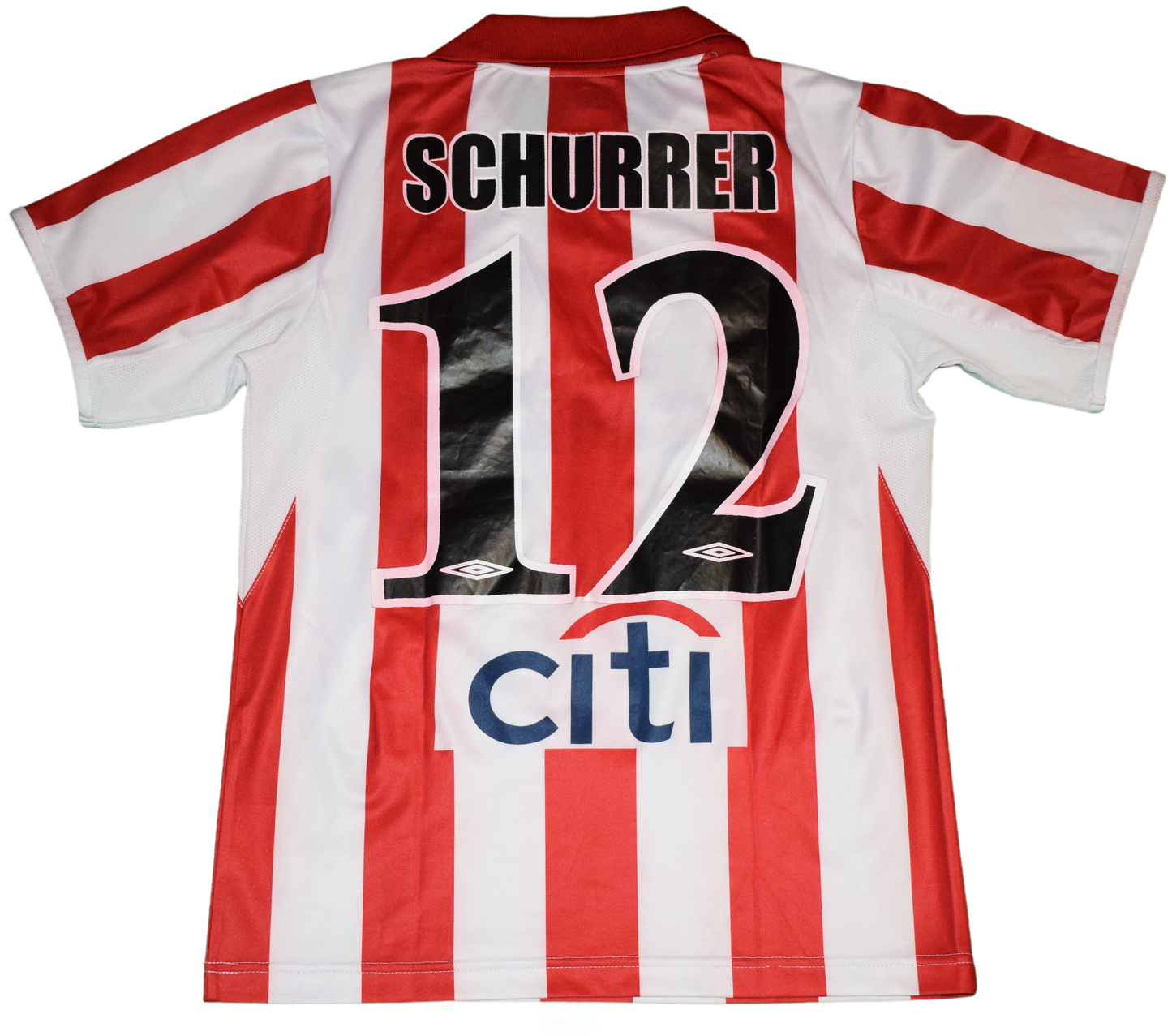 Olympiacos 2004/05 Home kit with Official Schurrer Print XS
