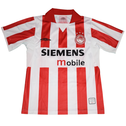 Olympiacos 2004/05 Home kit with Official Schurrer Print XS