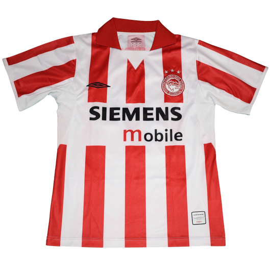 Olympiacos 2004/05 Home kit with Official Schurrer Print XS
