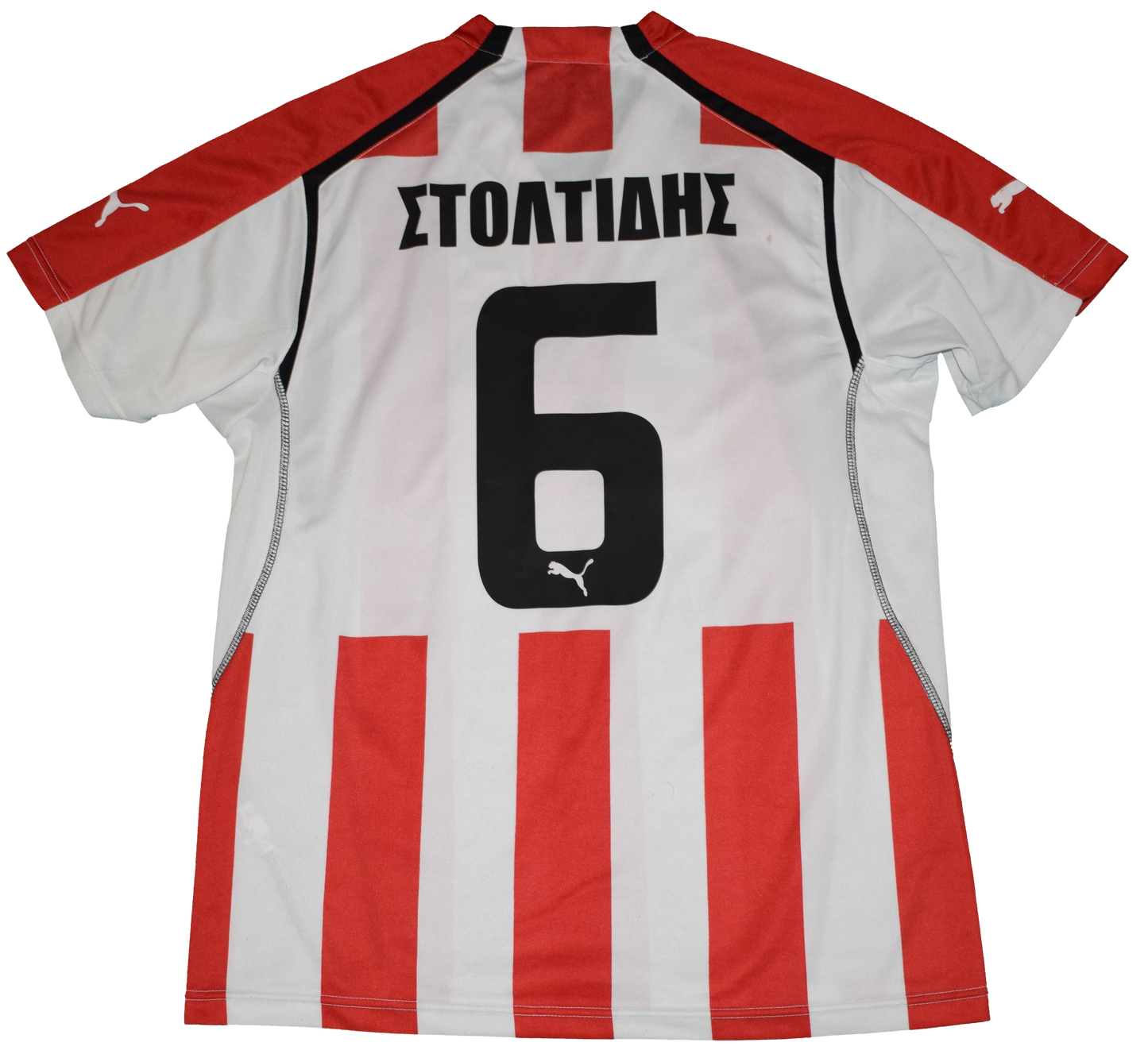 Olympiacos 2005/06 Home kit with Official Stoltidis Print Large