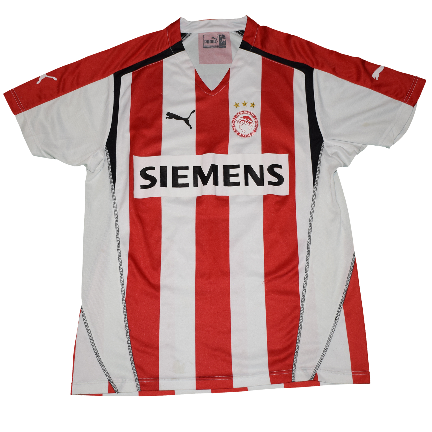 Olympiacos 2005/06 Home kit with Official Stoltidis Print Large