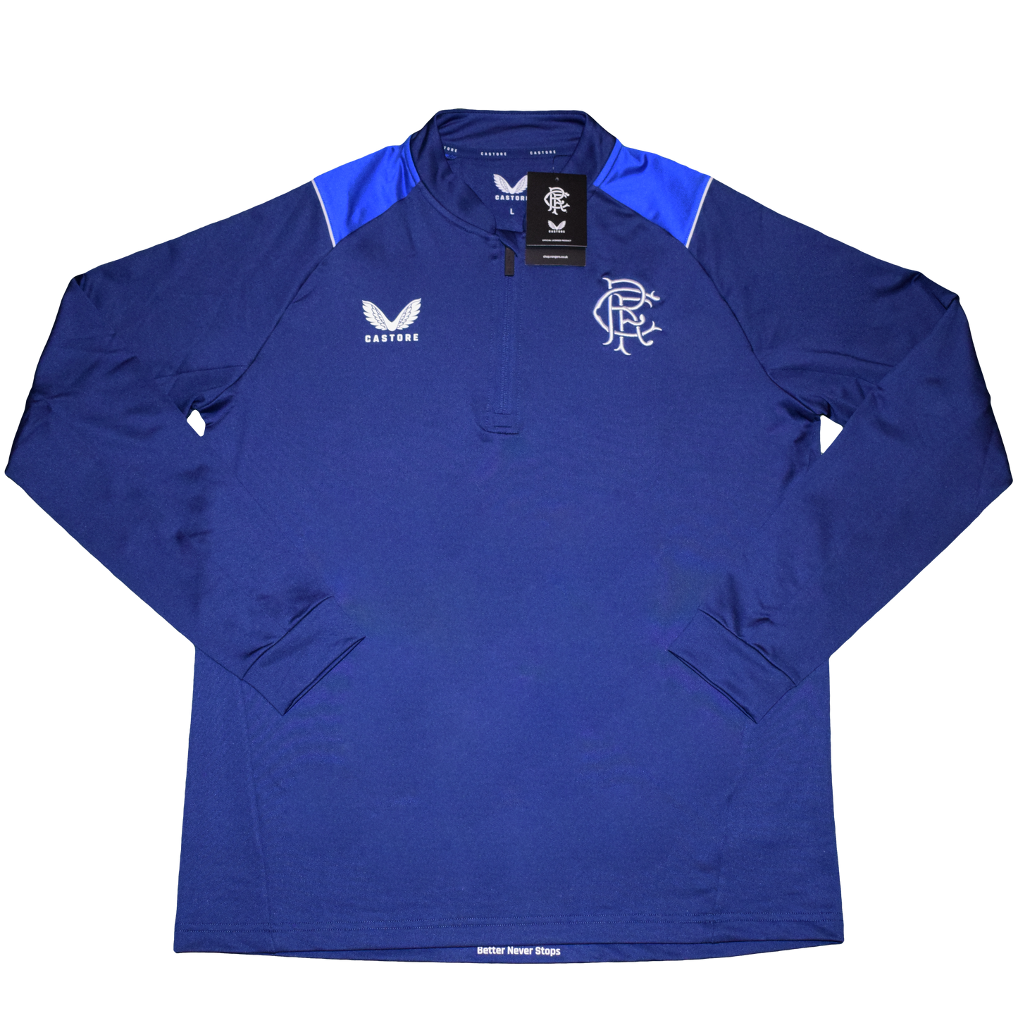 Rangers 2022/23 Half Zip Training Sweatshirt Large BNWT
