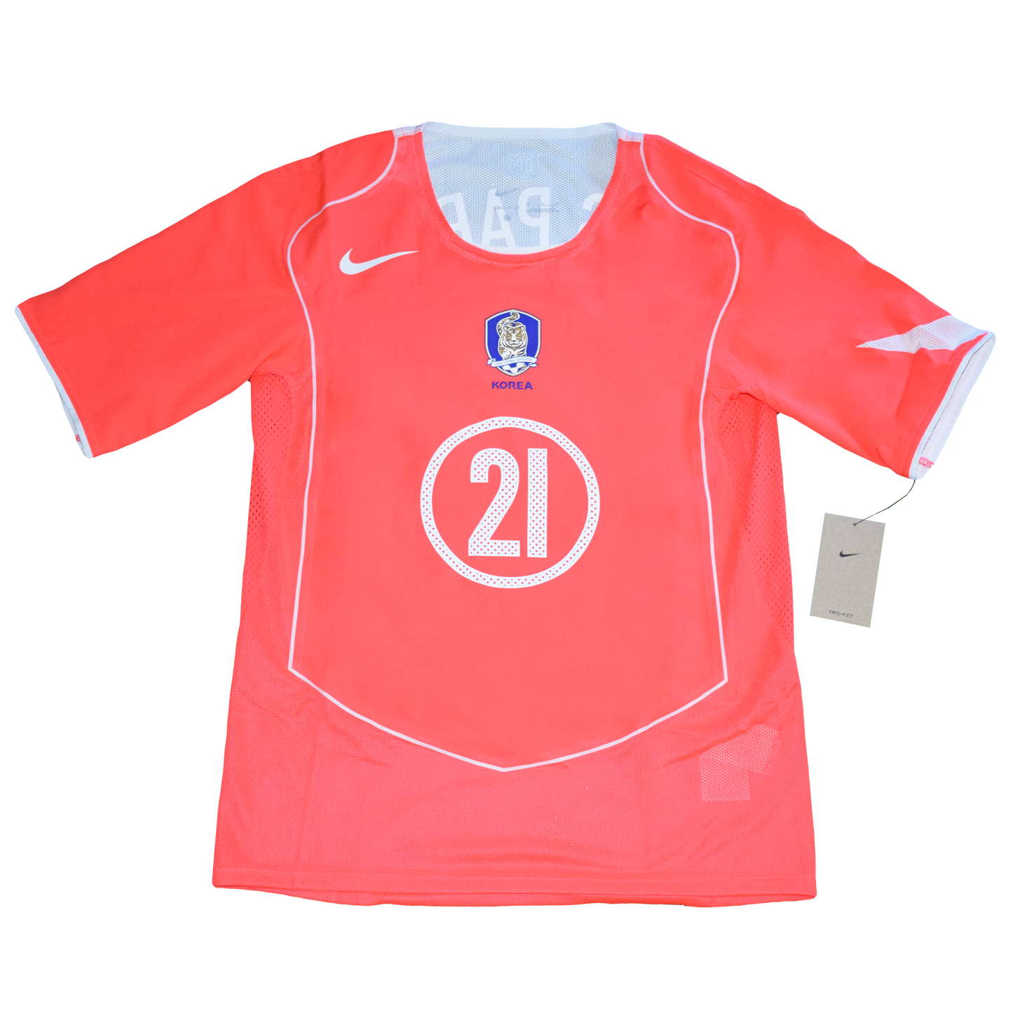 South Korea 2004 Home kit REISSUE with Official J. S. Park Print Medium BNWT