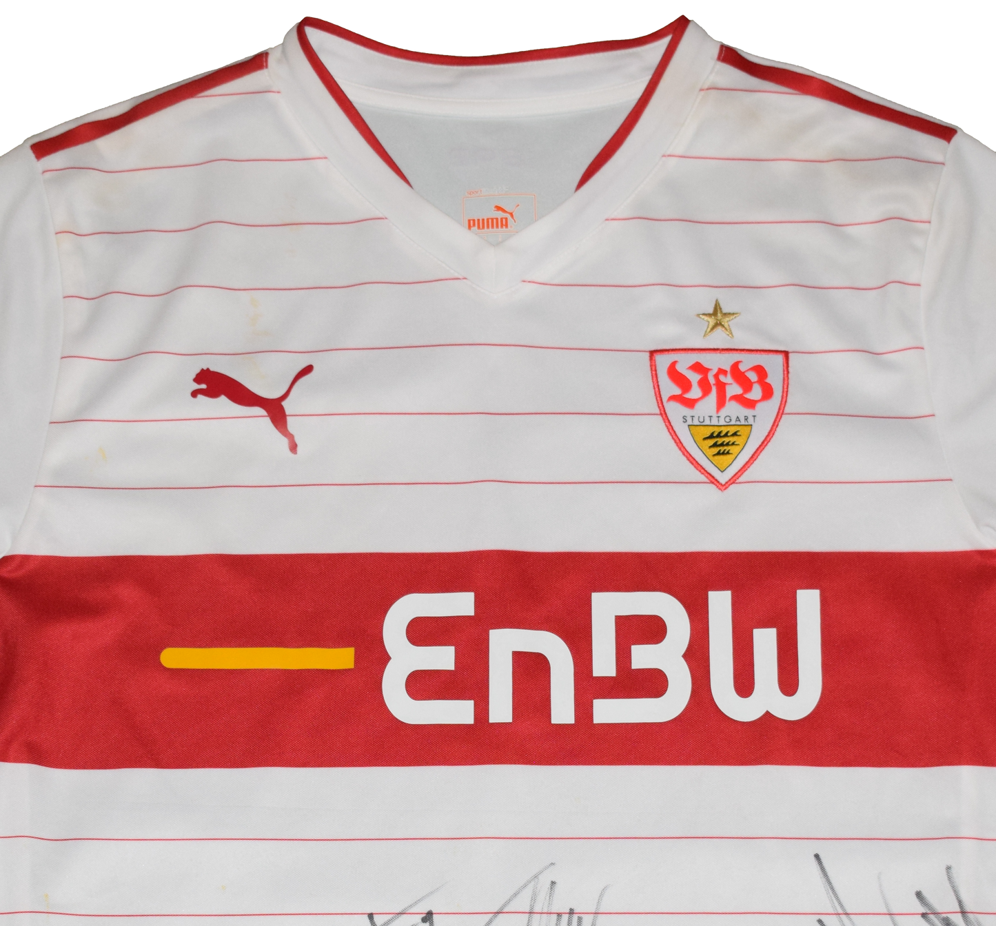 Stuttgart 2013/14 Home kit Signed by all squad Longlsleeve Large