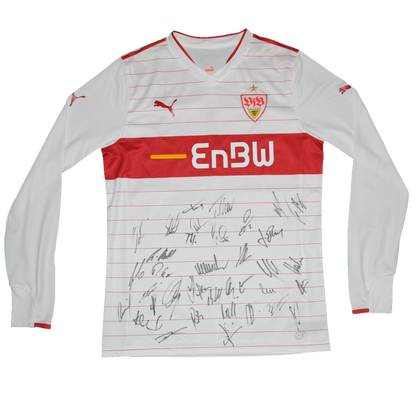 Stuttgart 2013/14 Home kit Signed by all squad Longlsleeve Large